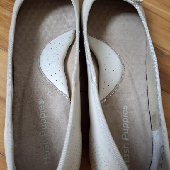 Hush Puppies Off White Leather Wedge, Size US 8M - Picture 5 of 11